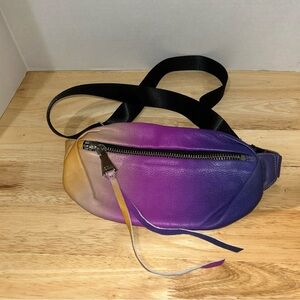 Aimee Kestenberg Leather Convertible Milan Belt Bag Island Ombre Purple NWOT EX